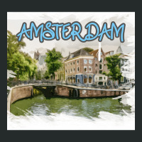 Amsterdam Skyline New Year- Amsterdam Skyline Art Women's Triblend Scoop T-shirt | Artistshot