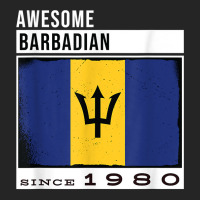 Awesome Barbadian Since 1980   Barbadian 42nd Birthday T Shirt Unisex Hoodie | Artistshot