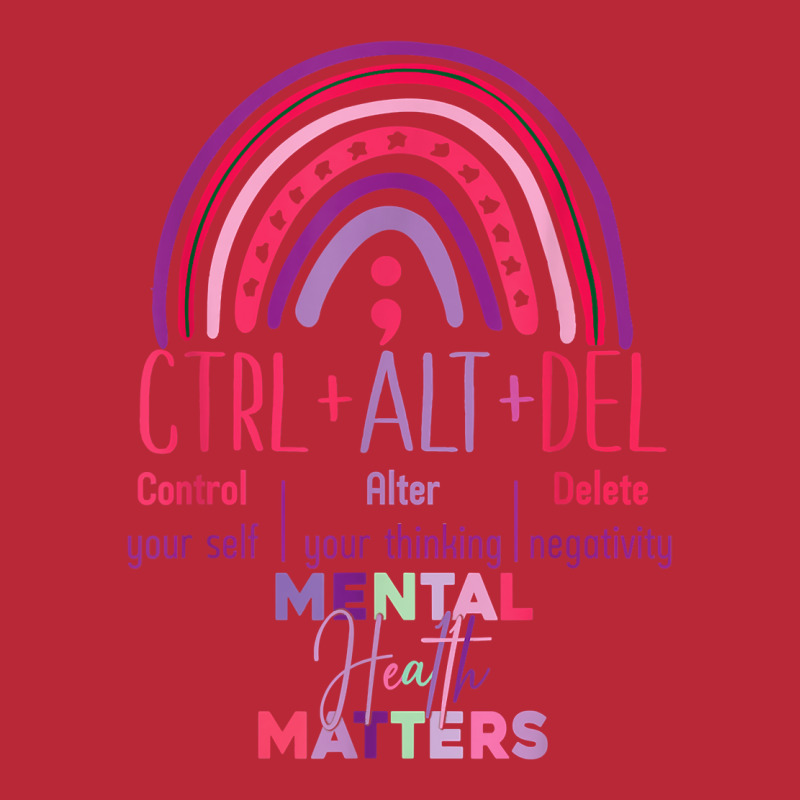 Ctrl Alt Delete Mental Health Matters Rainbow T Shirt Women's V-Neck T-Shirt by esquezdmonene | Artistshot