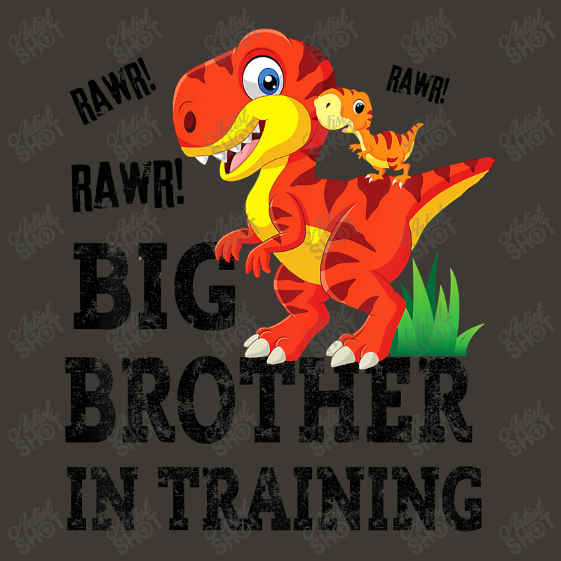 Kids Big Brother In Training Dinosaur T Rex Rawr Announcement Bucket Hat | Artistshot