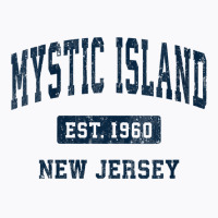 Womens Mystic Island New Jersey Nj Vintage Athletic Sports Design V Ne T-shirt | Artistshot