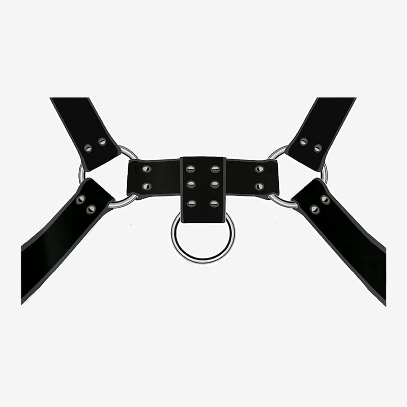 Black Leather Harness Print Bsdm Kink Gay Leather Pride T Shirt Front Car Mat | Artistshot