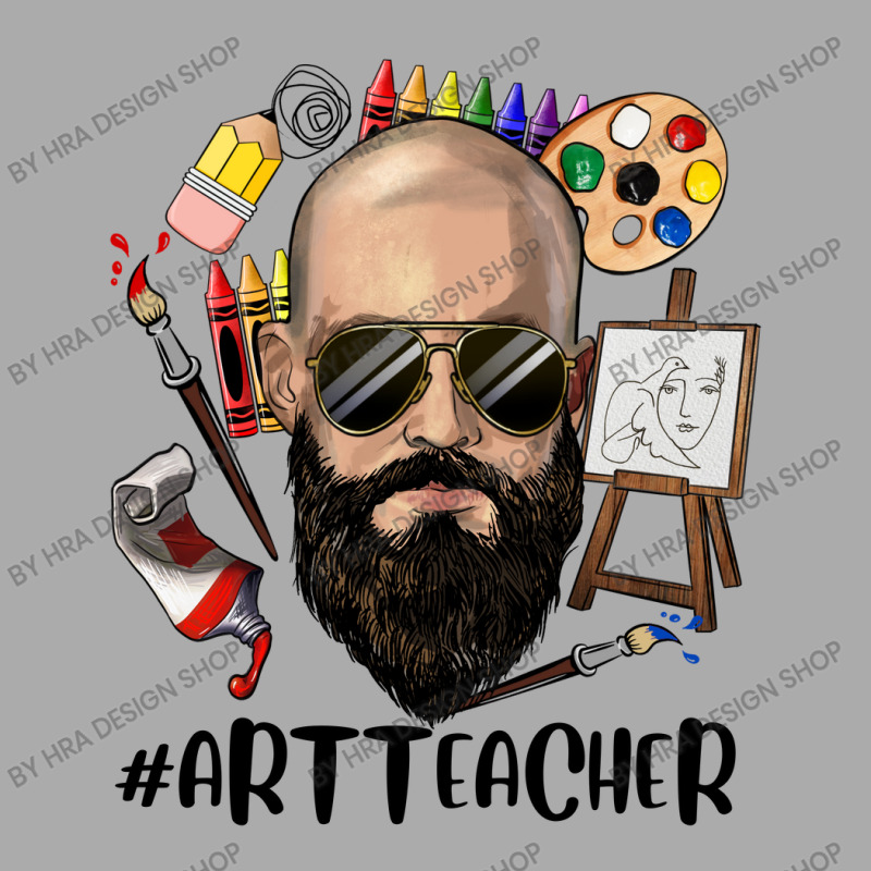 Bald Bearded Man Art Teacher T-shirt | Artistshot