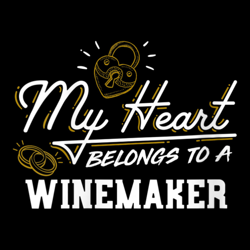 Womens My Heart Belongs To A Winemaker Gift V Neck T Shirt Men's 3/4 Sleeve Pajama Set | Artistshot