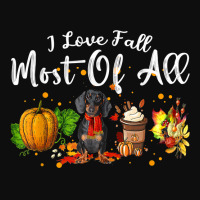 I Love Fall Most Of All Pumpkin Dachshund Autumn Season T Shirt Crop Top | Artistshot