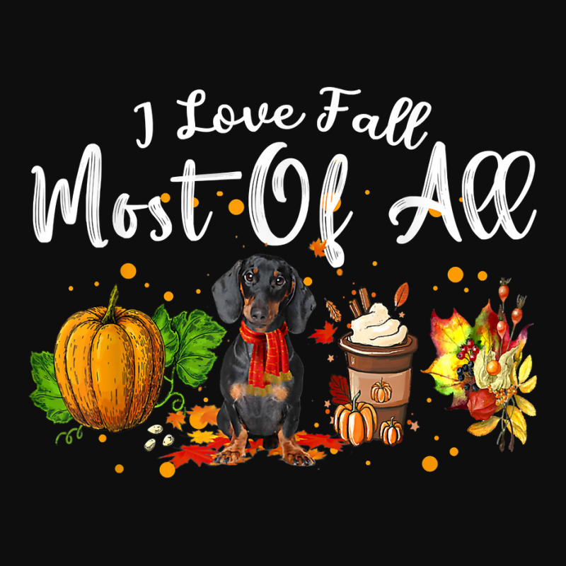 I Love Fall Most Of All Pumpkin Dachshund Autumn Season T Shirt Crop Top by esquezdmonene | Artistshot