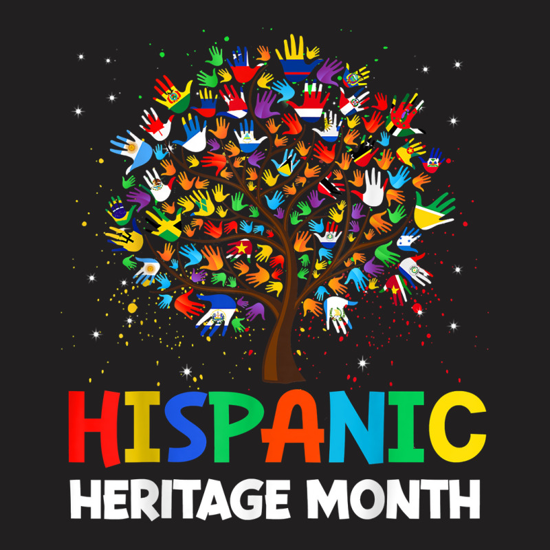 Hand Flag Tree Hispanic Heritage Month Latin America Flags T Shirt T-Shirt by pilusoekyokeln | Artistshot