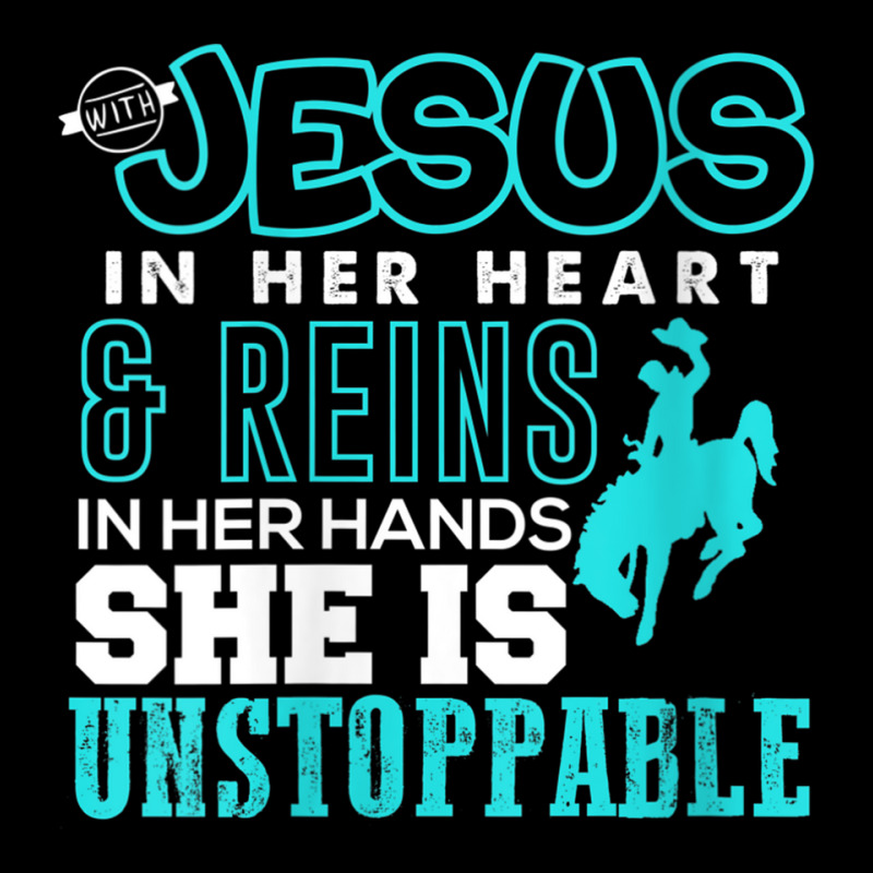 Womens With Jesus In Her Heart & Reins In Her Hands V Neck T Shirt Youth Zipper Hoodie | Artistshot