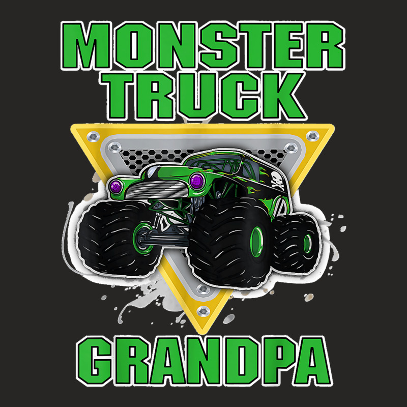 Monster Truck Grandpa Grandfather Truck Lovers Truck Fans Ladies Fitted T-Shirt by PamelaJeanBrink | Artistshot