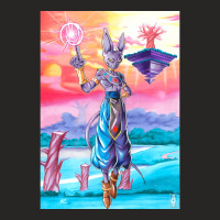 Beerus Sama Ladies Fitted T-shirt | Artistshot