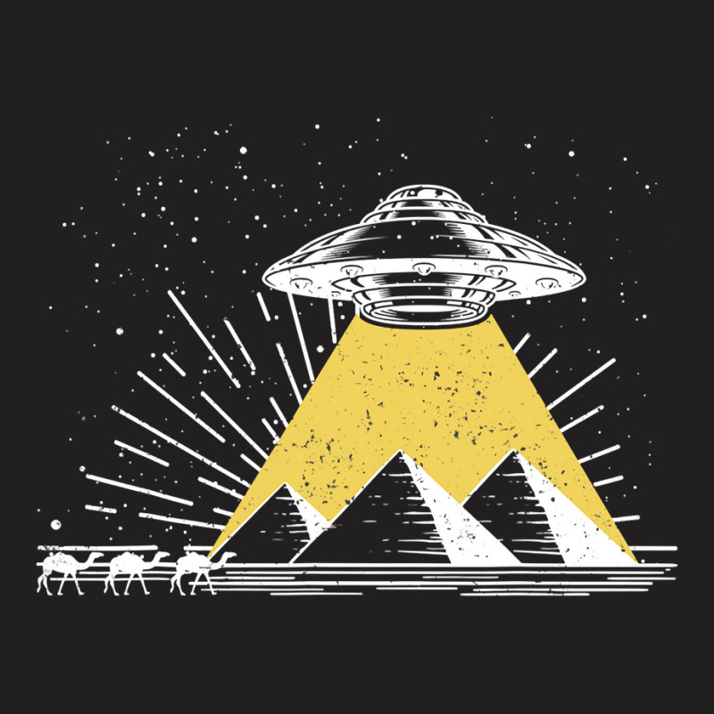 Ufo Alien Abduction Pyramids Ancient Egypt Camels Science T-shirt | Artistshot