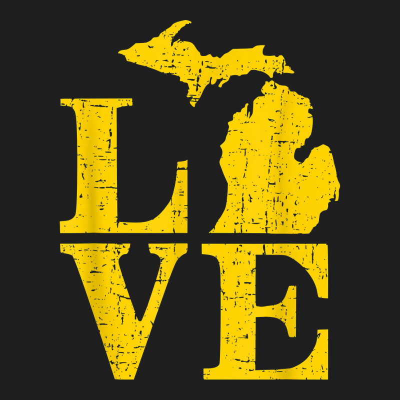 Love Michigan Vintage Mi Wolverine State Pride T Shirt Classic T-shirt | Artistshot