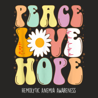 Peace Love Hope Hemolytic Anemia Awareness Gift T Shirt Ladies Fitted T-shirt | Artistshot