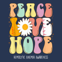 Peace Love Hope Hemolytic Anemia Awareness Gift T Shirt Ladies Denim Jacket | Artistshot