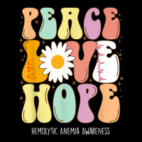 Peace Love Hope Hemolytic Anemia Awareness Gift T Shirt Cropped Sweater | Artistshot