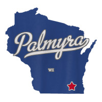 Palmyra Wisconsin Wi Map T Shirt V-neck Tee | Artistshot