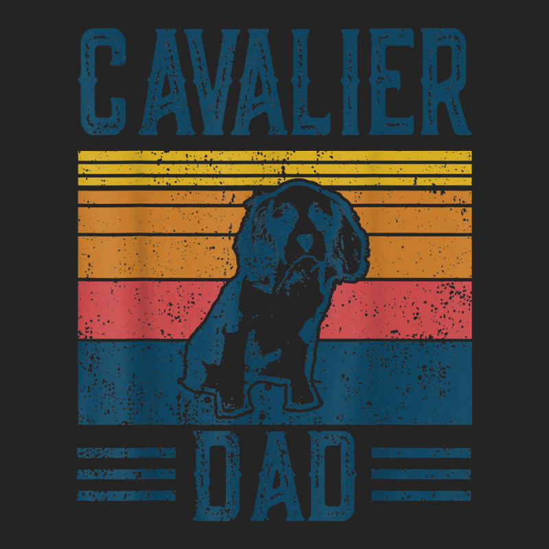 Dog  Cavalier King Charles Spaniel   Vintage Cavalier Dad T Shirt 3/4 Sleeve Shirt | Artistshot