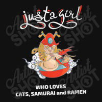 Just A Girl Who Loves Cats Samurai And Ramen Crew Socks | Artistshot