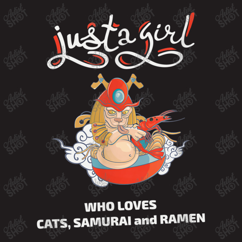 Just A Girl Who Loves Cats Samurai And Ramen Waist Apron | Artistshot