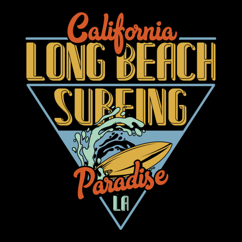 California Long Beach Surfing Paradise V-Neck Tee by EmarDesign | Artistshot