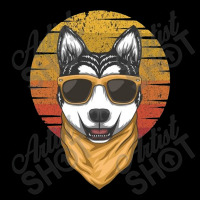 Husky Sunset Retro Zipper Hoodie | Artistshot