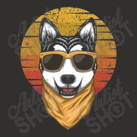 Husky Sunset Retro Champion Hoodie | Artistshot