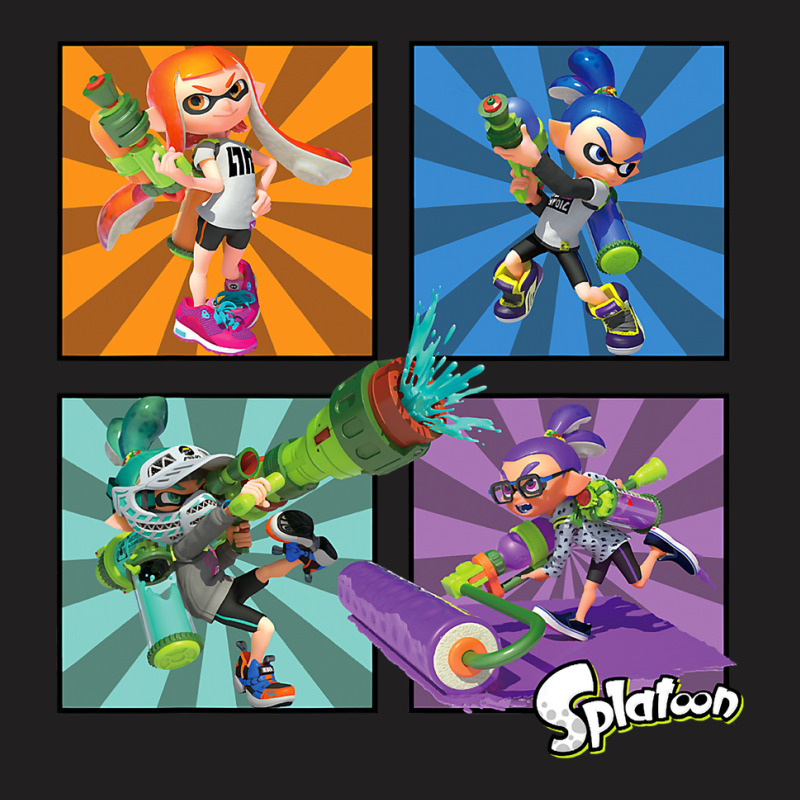 Splatoon Four Character Box Up T-shirt | Artistshot