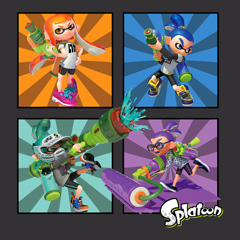 Splatoon Four Character Box Up Vintage Short | Artistshot