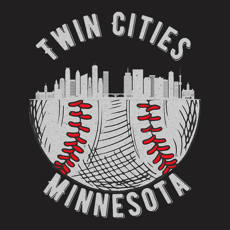 Cool Twin Cities Minnesota Mn Baseball Skyline St. Paulmpls T-shirt | Artistshot