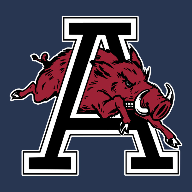 Arkansas U Mascot Jumping Through Letter A Clean Version Ladies Denim Jacket by poppyallen | Artistshot