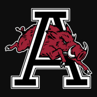 Arkansas U Mascot Jumping Through Letter A Clean Version Crop Top | Artistshot