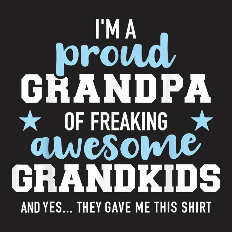 Mens Proud Grandpa Of Awesome Grandkids T Shirt T-shirt | Artistshot