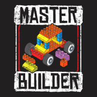 Kids Master Builder For A Builder Block Building Blocks Bricks T Shirt T-shirt | Artistshot