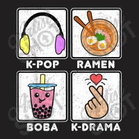 Kpop Ramen Boba Kdrama Bubble Tea Cute Kawaii Korean Heart T-shirt | Artistshot