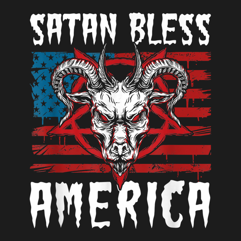 Satan Bless America American Flag 4th Of July T Shirt Hoodie & Jogger set by cm-arts | Artistshot