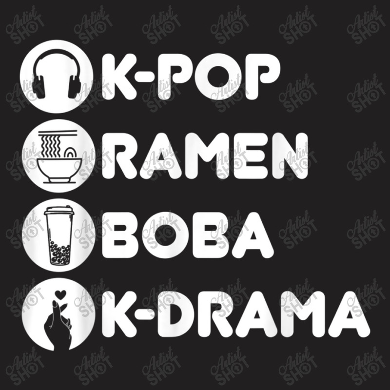 Kpop Ramen Boba Kdrama Korean T-shirt | Artistshot