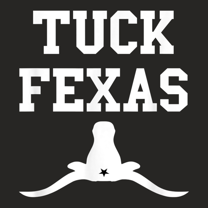 Tuck Fexas Shirt White Horns Down Tee,game Day Tuck Fexas T Shirt Ladies Fitted T-Shirt by cm-arts | Artistshot