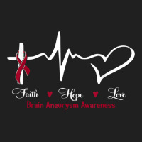 Faith Hope Love Brain Aneurysm Awareness Burgundy Ribbon T Shirt Ladies Polo Shirt | Artistshot