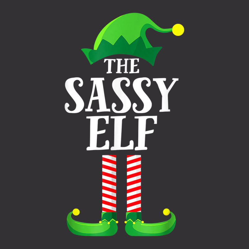 Sassy Elf Matching Family Group Christmas Party Pajama T Shirt Vintage Hoodie And Short Set | Artistshot