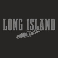 Long Island Ny New York Pride Vintage Long Island Map T Shirt Ladies Fitted T-shirt | Artistshot