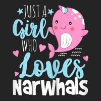 Just A Girl Who Loves Narwhals   Narwhal Marine Mammal Lover T Shirt 3/4 Sleeve Shirt | Artistshot