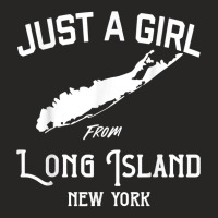 Long Island New York Souvenir For Women, Girl, Wife Map T Shirt Ladies Fitted T-shirt | Artistshot