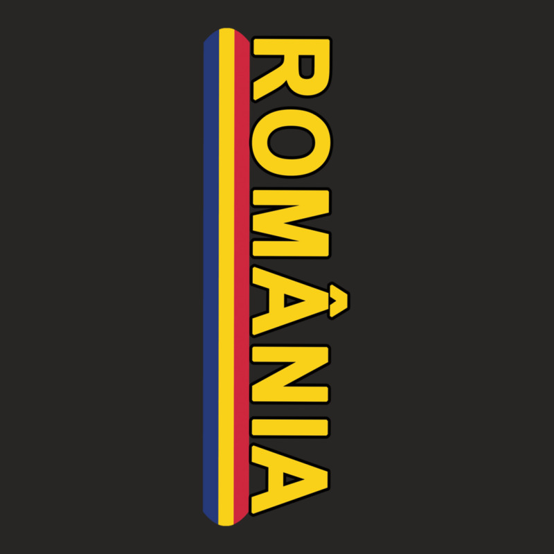 Romanian Language Left Side Text And Flag Stripe Long Sleeve T Shirt Ladies Fitted T-Shirt by cm-arts | Artistshot