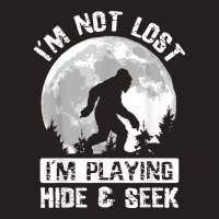 Retro Bigfoot Im Not Lost Im Playing Hide & Seek Sasquatch Tank Top | Artistshot