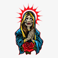 Praying La Calavera Catrina   Santa Muerte   Sugar Skull T Shirt Ladies Fitted T-shirt | Artistshot