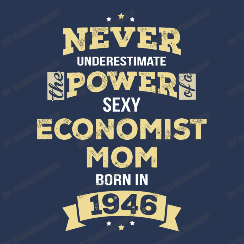 Never Underestimate Economist Mom Born In 1946 Ladies Denim Jacket by thanchashop | Artistshot