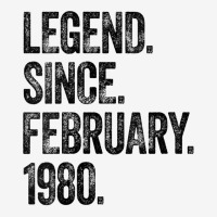 Womens Retro 1980 Birthday Shirt February Born Legend Since 1980 V Nec Pin-back Button | Artistshot