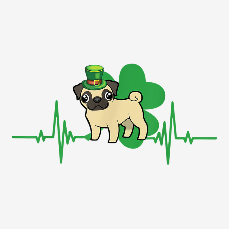 Pug Dog Heartbeat Leprechaun Hat Shamrock St Patricks Day T Shirt Pin-back Button | Artistshot