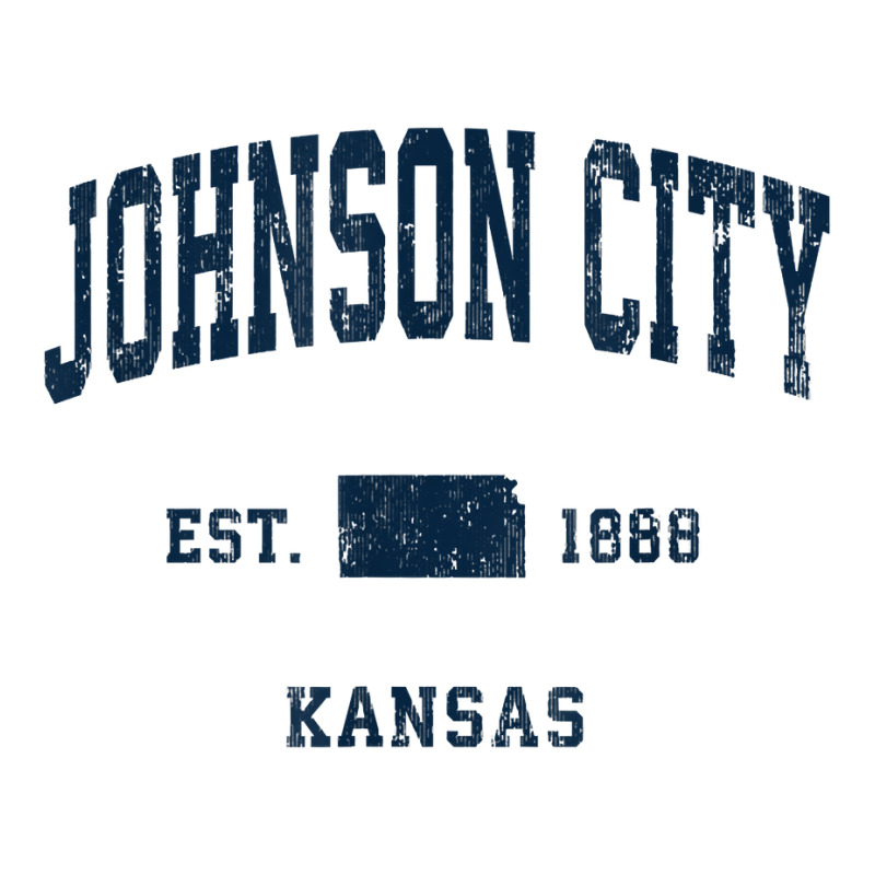 Johnson City Kansas Ks Vintage Athletic Navy Sports Design T Shirt Zipper Hoodie | Artistshot