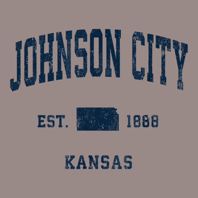 Johnson City Kansas Ks Vintage Athletic Navy Sports Design T Shirt Vintage T-shirt | Artistshot